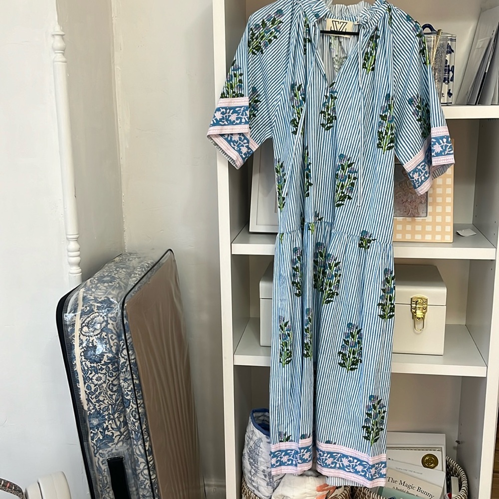 SZ blockprint yuva midi dress